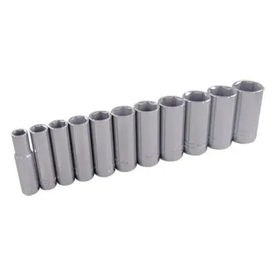 11-Piece 6-Point Imperial Socket Set – Gray Tools 3/8″ Drive Mechanic’s Kit (Model 25211)