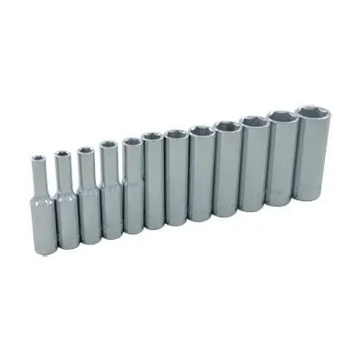 12-Piece 6-Point Metric Socket Set – Gray Tools 1/4″ Drive Compact Kit (Model 19212)