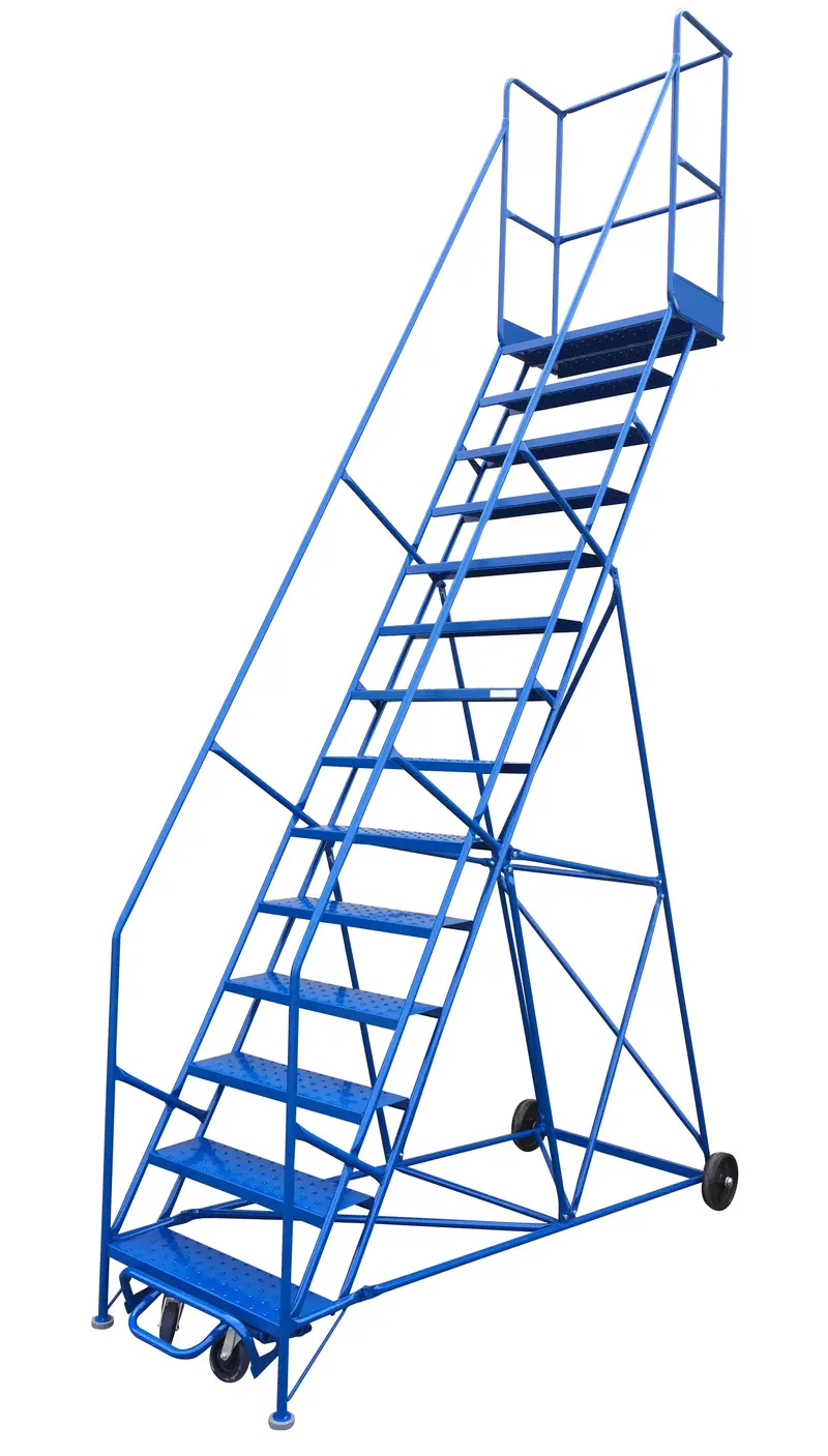14-Step Mobile Ladder Stand – Canway Maximum-Height Access Tower 14H