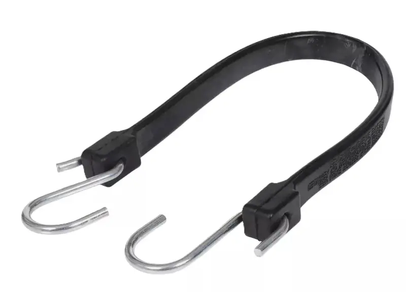 19″ EPDM Rubber Bungee Cord with Zinc-Plated Hooks – Heavy-Duty Tie-Down Strap