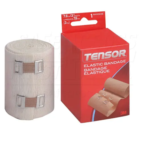 3-Inch Tensor Compression Bandage – Safecross Elastic Wrap, 3-1/3 Yards (08061)