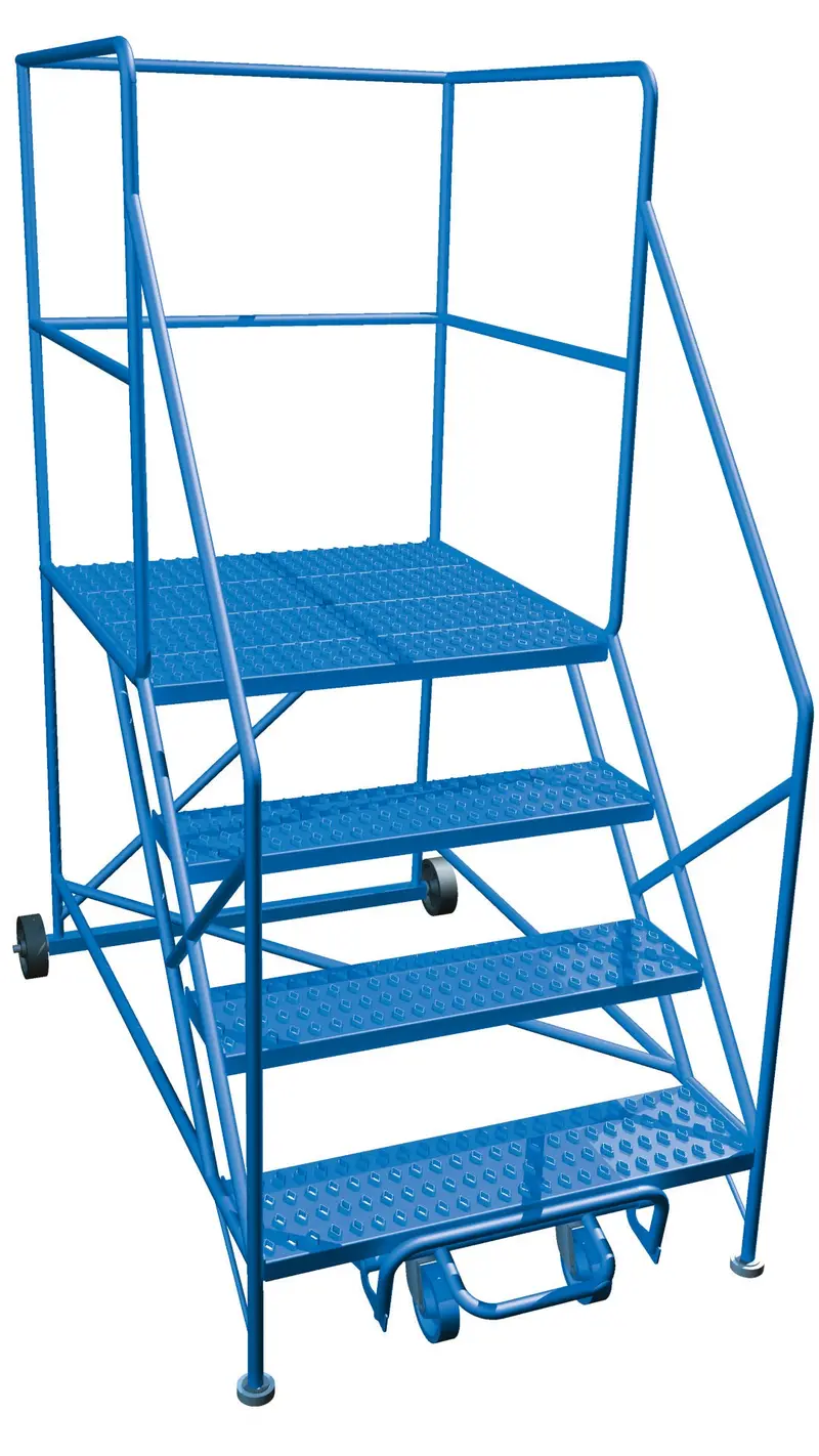 3-Step Rolling Work Platform – Canway Compact Mobile Ladder Stand with Casters