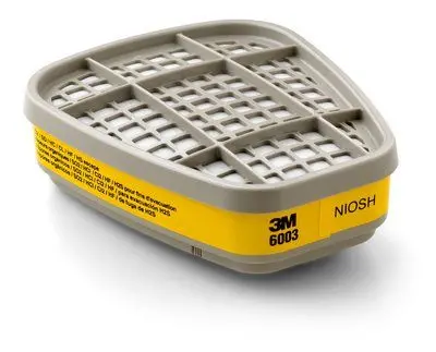 3M 6000 Series Organic Vapor and Acid Gas Cartridge – Pack of 2 (6003)