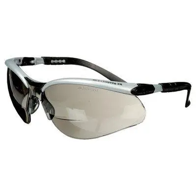 3M BX Reader Safety Glasses – Grey Lens & Silver Frame (+1.5 to +3.0 Diopter Options: 11377–11379-00000-20)