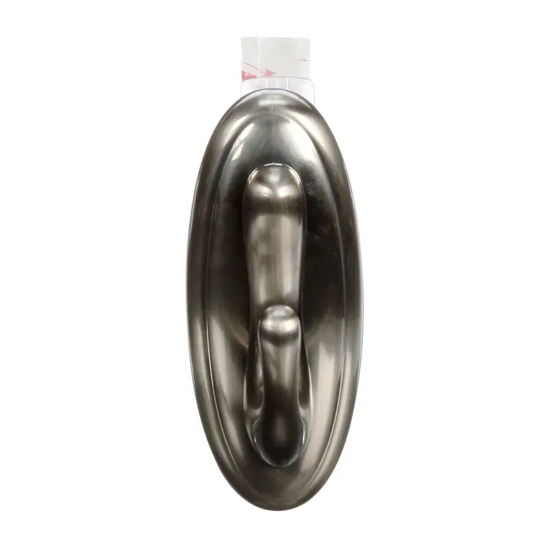 3M Command™ Large Traditional Hook – Brushed Nickel, 5 lb Strength, Elegant Finish
