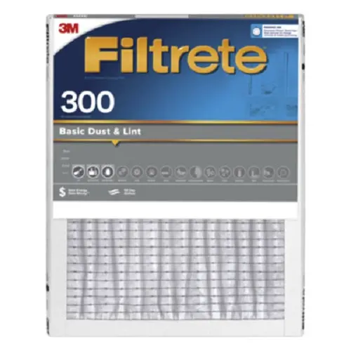 3M Filtrete 301-4 Gray Basic 300 Air Filter – 16x25x1 Inch, Premium Fit for Mid-Size Systems (Pack of 4)