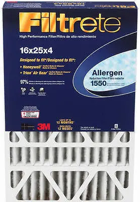 3M Filtrete DP01DC-4 Furnace Air Filter – 16″ x 25″ x 4″, Pack of 4