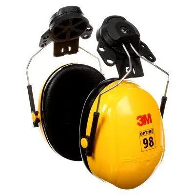 3M PELTOR Optime 98 H9P3E Hard Hat-Integrated Earmuffs – 10-Pair Case