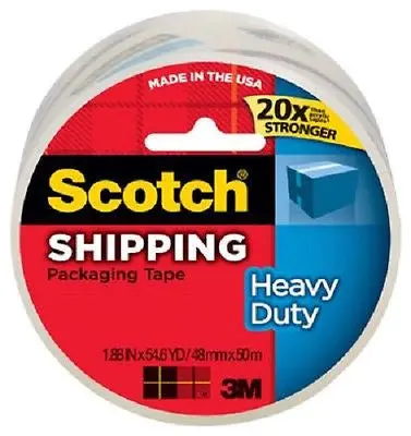 3M Scotch Clear Packing Tape (1.88″ x 54.6 Yards) – 36 Rolls