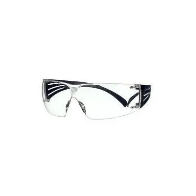 3M SecureFit 200 Series Blue-Temple Safety Glasses – Clear Lens with Scotchgard Anti-Fog Treatment (SF201SGAF-BLU)
