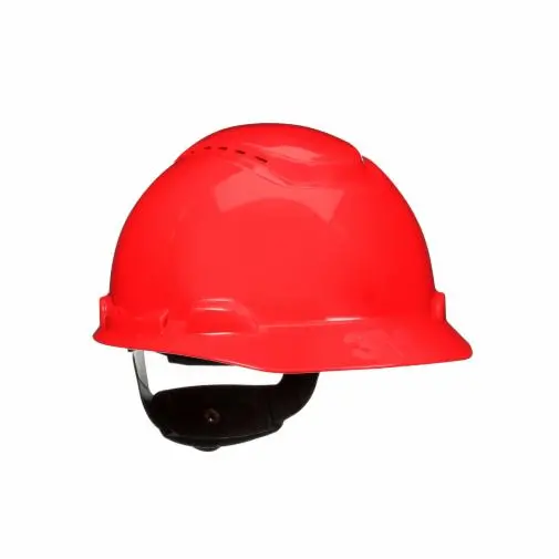 3M SecureFit Hard Hat – Vented Red Safety Helmet with UVicator, H-705SFV-UV