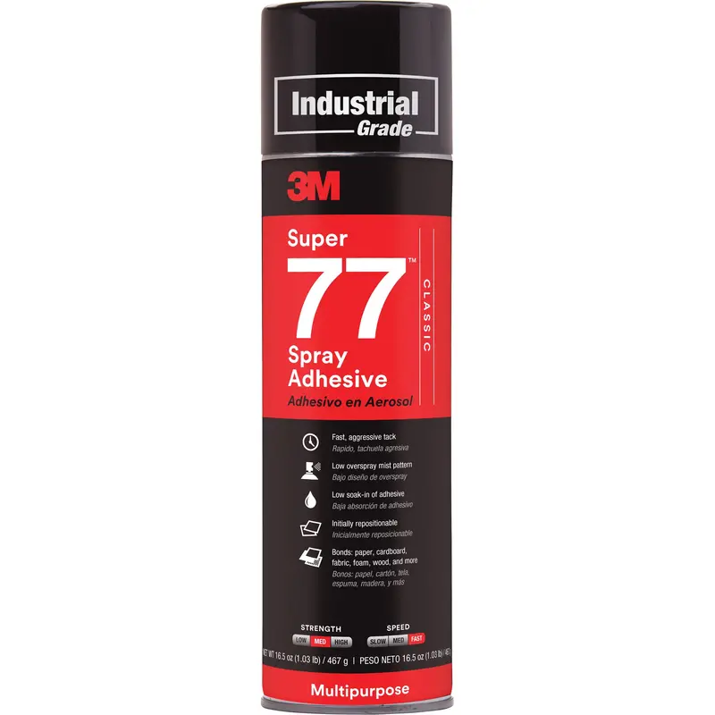3M Super 77™ Multipurpose Spray Adhesive – 24 oz Industrial-Strength Formula (77-24OZ-IND)