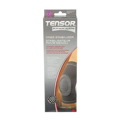 3M Tensor Platinum Knee Stabilizer – Grey Support Brace, Pack of 12
