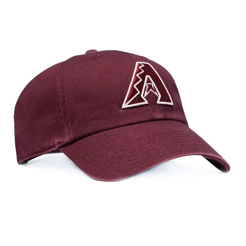 47 Brand Arizona Diamondbacks Cleanup Strapback Hat in Maroon and Pink