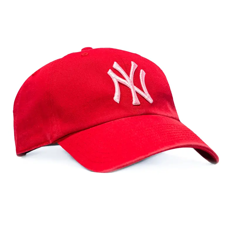 47 Brand Cleanup Yankees Red-and-Pink Strapback Hat