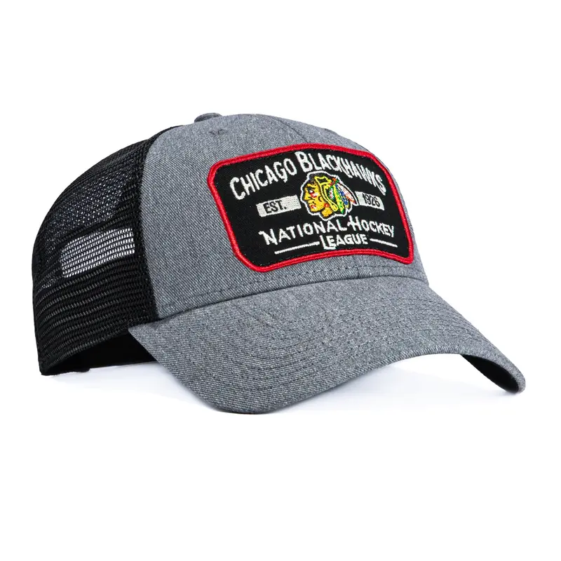 47 Brand MVP Chicago Blackhawks Trucker Snapback – Est. 1926 Patch, Charcoal