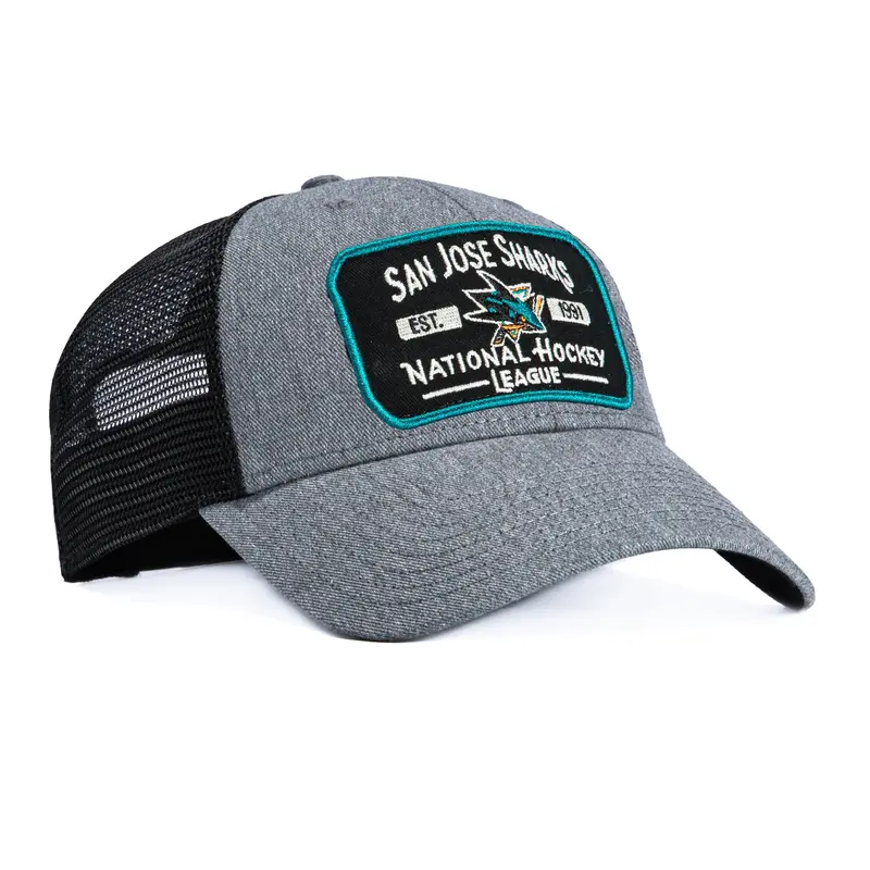 47 Brand MVP San Jose Sharks Trucker Snapback – Est. 1991 Patch, Charcoal