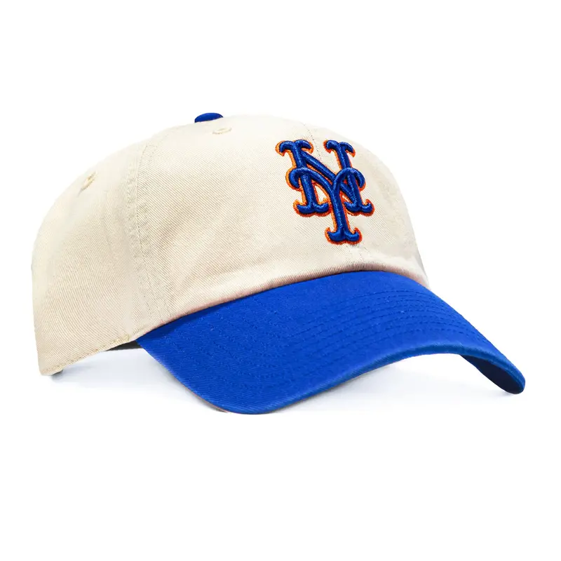 47 Brand New York Mets Cleanup Adjustable Hat – Stone & Royal Blue
