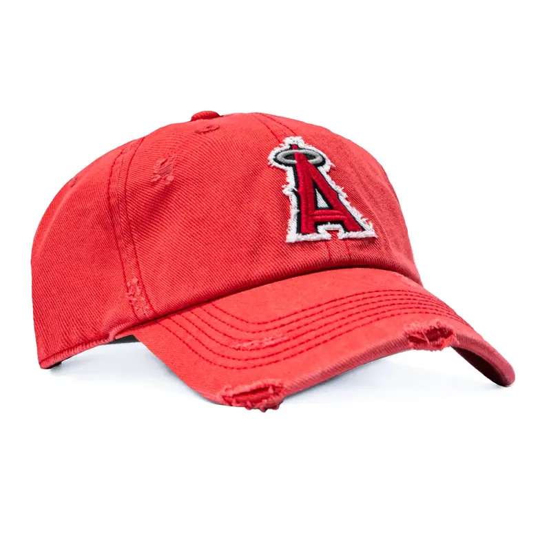 47 Brand Weathered Red Adjustable Cap – Los Angeles Angels Fan Hat