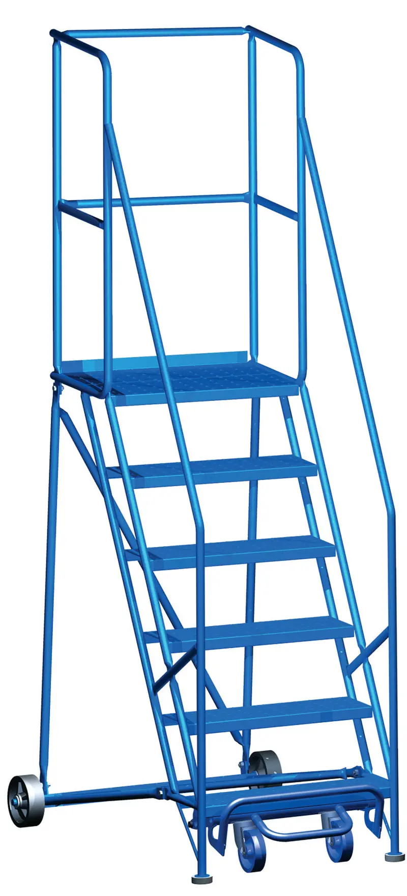 6-Step Mobile Ladder Stand – Canway Front Walk-Through Design for Easy Access
