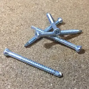 #7 Zinc-Plated Square Drive Trim Head Self-Drilling Screw – Dual-Point Design