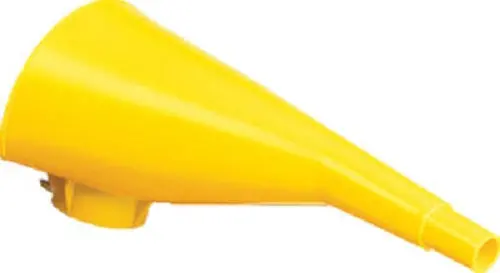9″ Type I Safety Fuel Funnel – Eagle F-15 Justrite Yellow (Pack of 4)