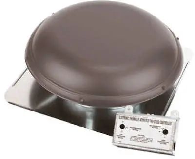 Air Vent RV28WW Weatherwood 25-Inch Roof-Mounted Power Attic Ventilator