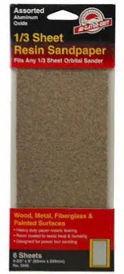 Ali GatorGrit 5045 1/3-Sheet Sandpaper Variety Pack – 6-Sheet Set (50 Packs)