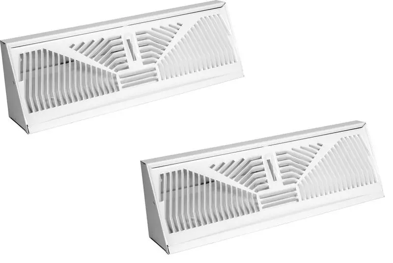 American Metal 3015W15 15-Inch Baseboard Diffuser – White Steel, Pack of 2