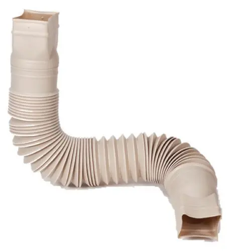 Amerimax 85014 – Tan Adjustable Flex-A-Spout Downspout Extension for Rainwater Management