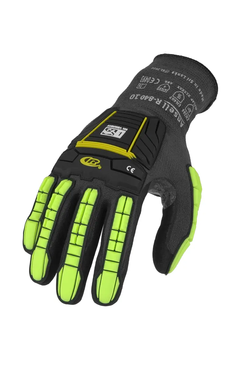 Ansell Ringers® Nitrile Half-Dipped Impact-Resistant Gloves (Model R840)