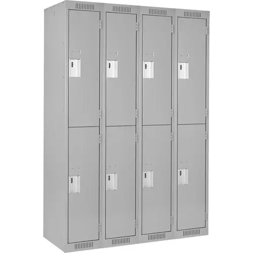Anthony Steel Clean Line Economy Locker, 4-Door Assembled, 15″W x 15″D x 72″H, Model CL-D-4-15X15X72-A124