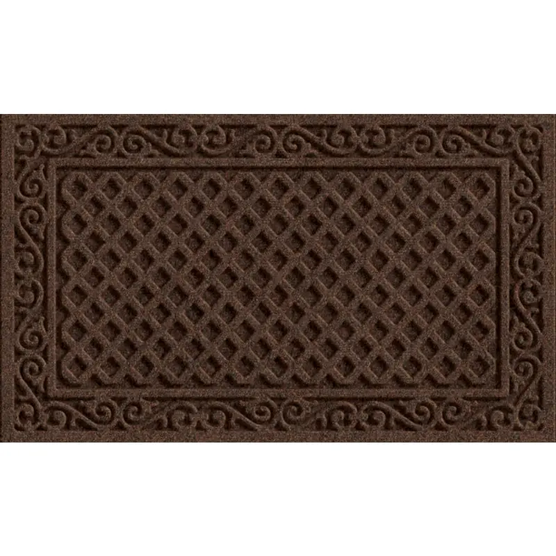Apache Textures Walnut-Style 18" X 30" Eco-Friendly Door Mat – Recycled Rubber & Carpet Blend 1