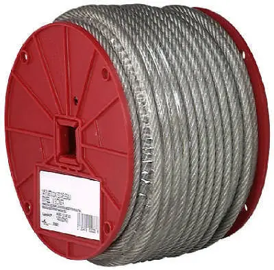 Apex 7000697 Vinyl-Coated Galvanized Cable – 3/16 in x 250 ft Spool
