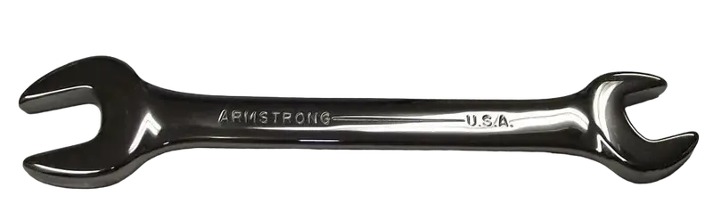 Armstrong Full-Polish Open-End Wrench – 16 mm × 18 mm, High-Finish Metric Tool, Model 53-085