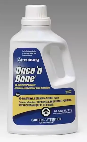 Armstrong Once N Done Concentrated Floor Cleaner – 1/2-Gallon Bottle (Single Unit)