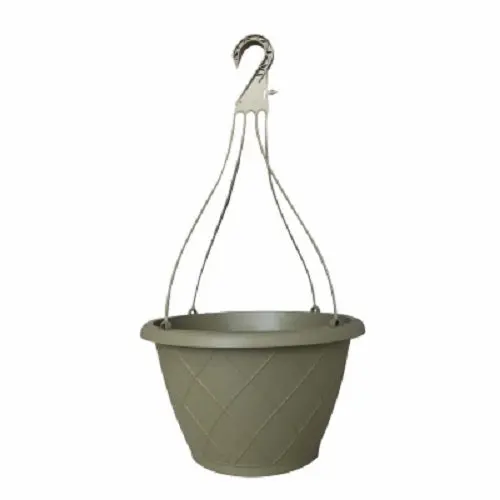 ATT Southern 12″ Olive Green Hanging Planter, Woven Design (4-Pack)