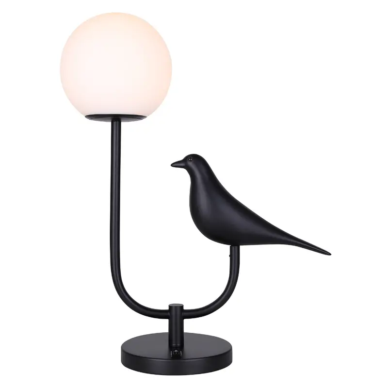 AVIS Compact Table Lamp – Matte Black Modern Base, Canarm ITL2128B22BK