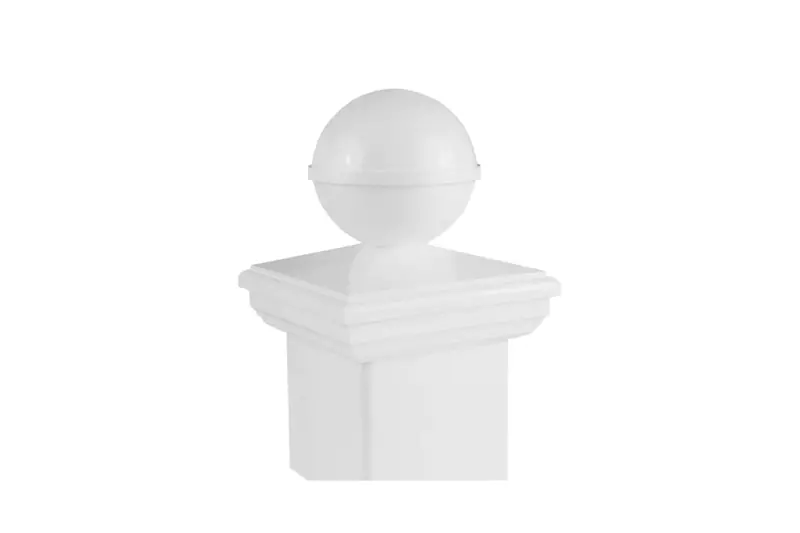 Ball-Topped PVC Fence Post Cap for 4″ x 4″ Posts – New England Ball BN244