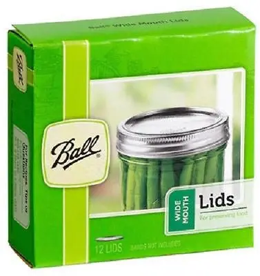 Ball Wide-Mouth Dome Mason Jar Lids – 12-Pack (36 Total Lids)