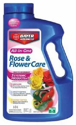 Bayer All-in-One Rose & Flower Care – Systemic Insecticide, Fungicide & Fertilizer, 4 lb (8 Units)