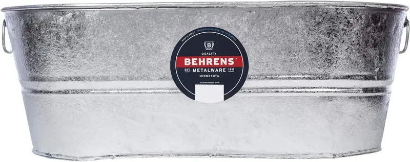 Behrens 2-OV 10.5-Gallon Weatherproof Steel Oval Tub – Pack of 2