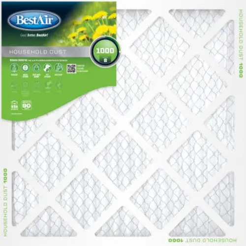 Best Air B1-1624-8-12 Pleated Furnace Air Filter – 16″ x 24″ x 1″, 90-Day Life, Qty 12