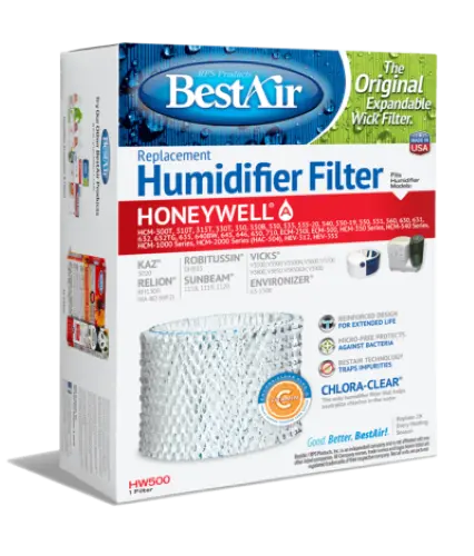 Best Air HW500-PDQ-3 Humidifier Wick Filter – 3-Pack Set