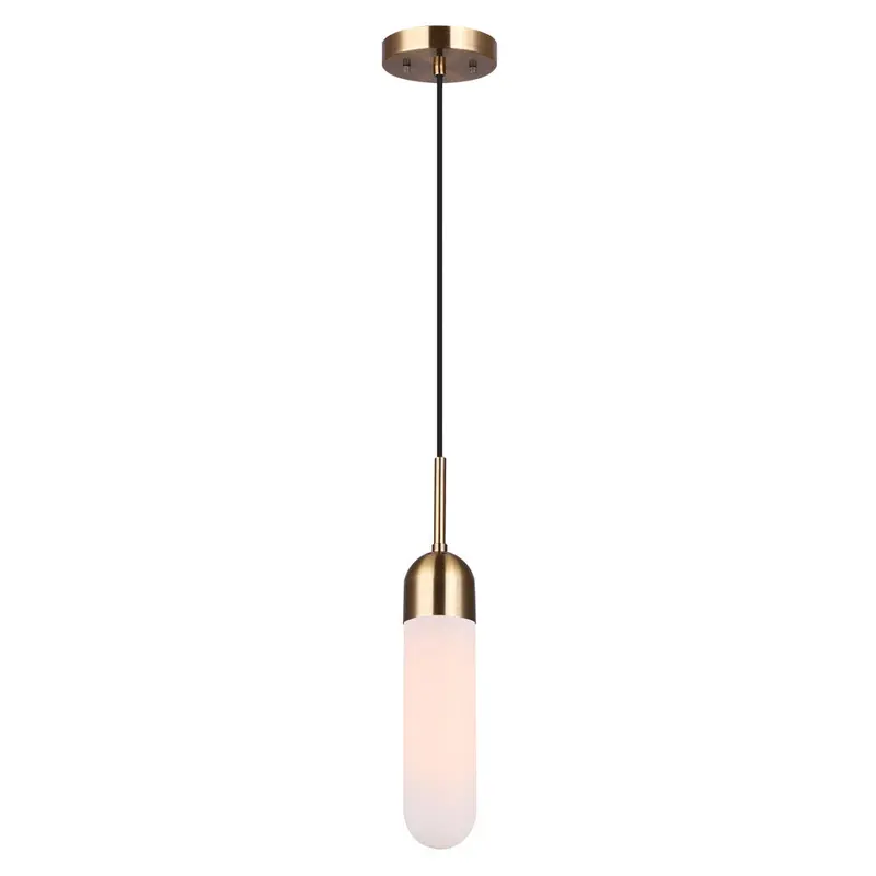 BEVIN Pendant Lamp – Canarm Suspended Light in Gold or Matte Black Finish, Model IPL1126A01