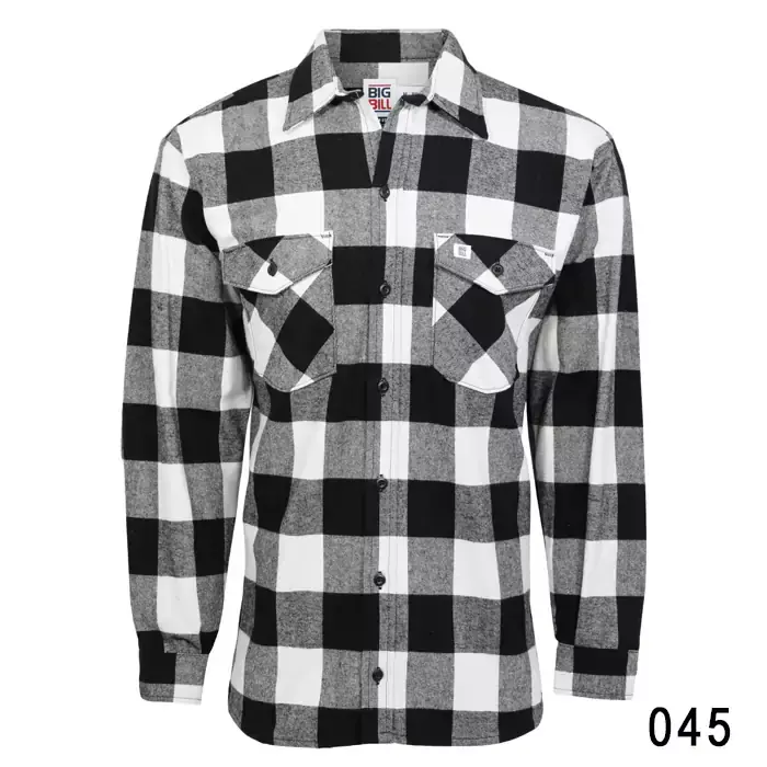 Big Bill Brawny Unlined Flannel Shirt – Rugged, Breathable Daily Work Shirt (Style 121)