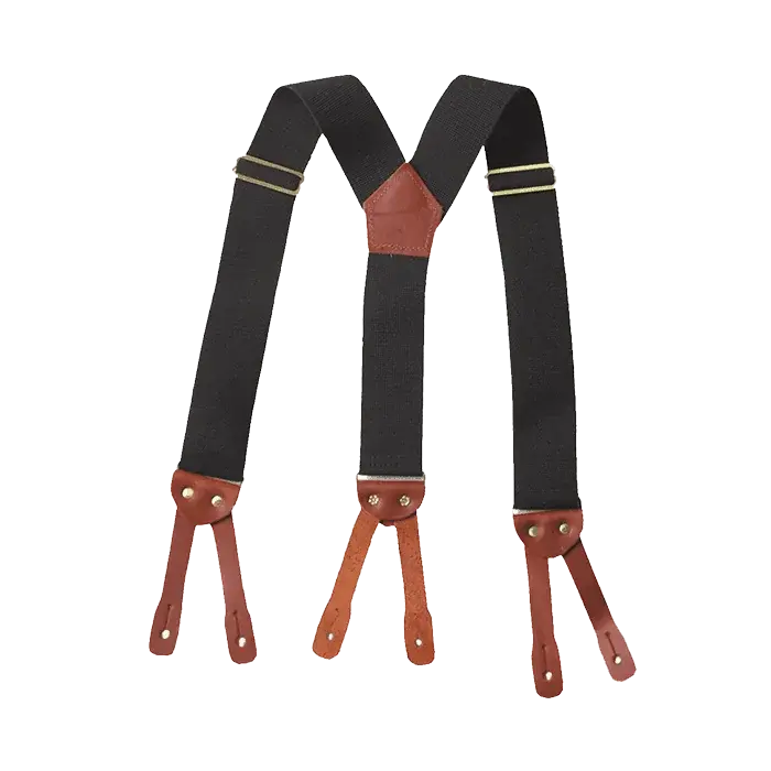 Big Bill Button Suspenders – Classic Fabric Straps with Reinforced Button Anchors (SUSPB)