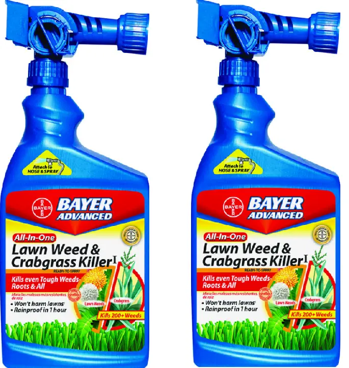 BioAdvanced 704080A All-in-One Lawn Weed & Crabgrass Killer (32 oz Hose-End) – Pack of 2