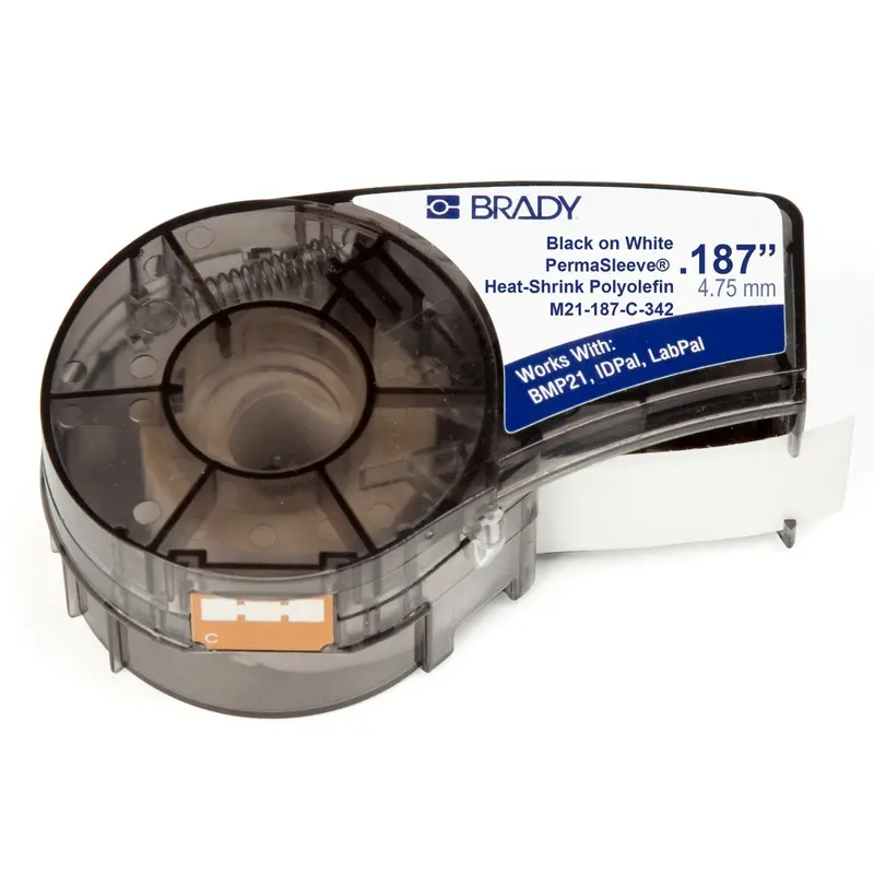 BMP21 Heat-Shrink Wire Marking Sleeves – Brady PermaSleeve Polyolefin Cartridges (110924/110925)