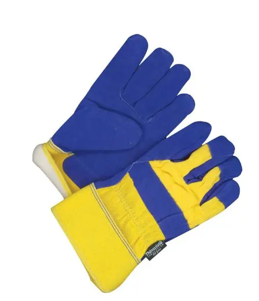 Bob Dale Lined Split Cowhide Welding Fitter Gloves with Reinforced Cuff (30-9-473TFL)